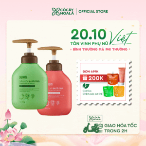 Combo Gội Xả Thảo Dược Bưởi Trà  Cỏ Cây Hoa Lá 350g