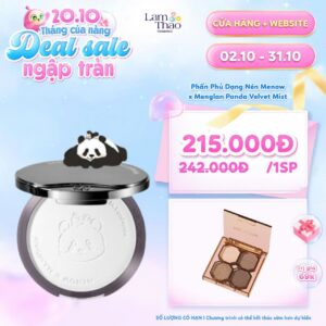 [TẶNG BẢNG PHẤN MẮT 4 Ô MENOW] Phấn Phủ Dạng Nén Menow x Menglan Panda Velvet Mist Complexion Powder