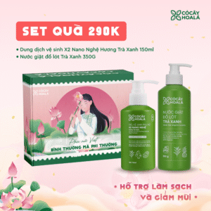 [SET 20/10] Set 1: Combo Gel VSPN X2 Nano Nghệ+Nước giặt Trà Xanh-Hộp quà “Bình Thường Mà Phi Thường”