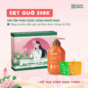 [SET 20/10] Set 2: Sữa tắm Thảo Dược - Tặng Gội Xả Gừng 30g-Hộp quà “Bình Thường Mà Phi Thường”