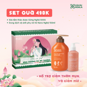 [SET 20/10] Set 2: Combo Gel X2 Nano Nghệ+Sữa tắm Gừng Nghệ-Hộp quà “Bình Thường Mà Phi Thường”