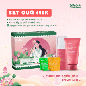 [SET 20/10] Set 3: Combo 2 Đậu Đỏ 150g (Sữa rửa mặt + Tẩy da chết) - Tặng Toner Đậu Đỏ 150g - Hộp quà “Bình Thường Mà Phi Thường”