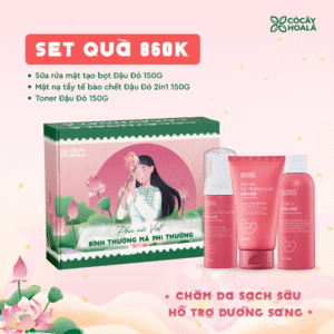 [SET 20/10] Set 2: Combo 3 Đậu Đỏ Fullsize 150g(Tẩy da chết+Srm) -Hộp quà “Bình Thường Mà Phi Thường”