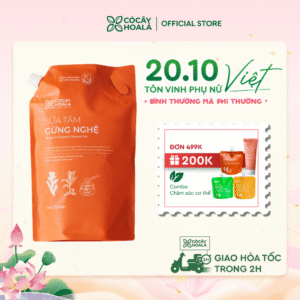 Sữa Tắm Thảo Dược Gừng Nghệ Cỏ Cây Hoa Lá 1000g