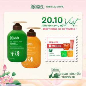 Combo Dầu Gội Xả Thảo Dược Gừng Sả Cỏ Cây Hoa Lá 500g