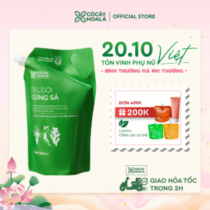 Túi Refill Dầu Gội Thảo Dược Gừng Sả Cỏ Cây Hoa Lá 1000g