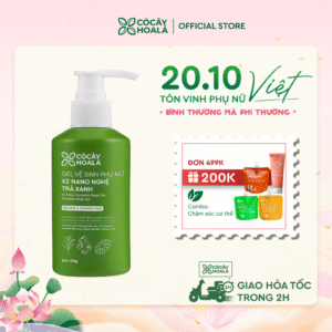 Gel vệ sinh phụ nữ X2 nano nghệ trà xanh Cỏ Cây Hoa Lá 150ml